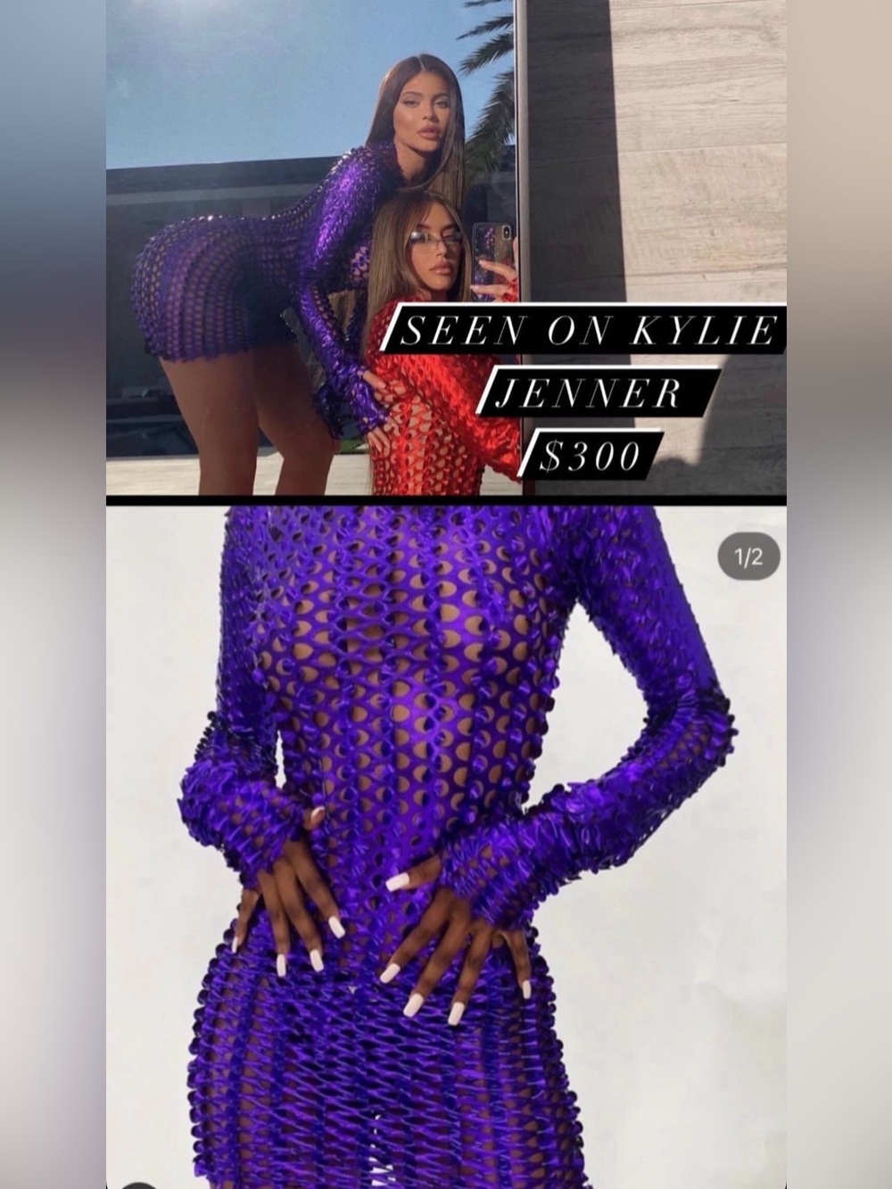 Purple Cutout Bodycon Dress
